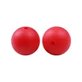 Dunkelrote 12mm Silikonperlen mit matter Oberfläche und Mittelloch für DIY-Schmuck - 123# Rot