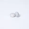 Two 14mm cream white food-grade silicone abacus beads with spiral texture for DIY jewelry - 100pcs Pack / Marble