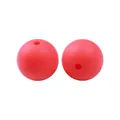 Zwei rote 12mm Silikonperlen in Lebensmittelqualität für DIY Baby Schnullerketten - 131# Rot Karmesinrot Orange