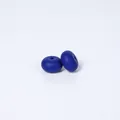 Navy blue 14mm abacus-shaped silicone spacer bead with matte finish for DIY jewelry - 100pcs Pack / Navy Blue