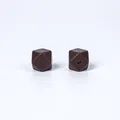 Perles hexagonales en silicone marron 14mm pour anneau de dentition et DIY bijoux - Café