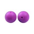15mm violette Silikonperlen mit Mittelloch für DIY-Schmuck und Armbänder - 130# Dai Zi