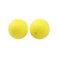 12mm leuchtend gelbe runde Silikonperlen mit matter Oberfläche für DIY Schmuck Basteln - 134# Gänsegelb