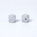 Perles en silicone hexagonales gris clair 17mm pour attaches-tétines et bijoux - 83# Gris Glacier