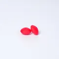 Flache runde 12mm rote Silikon-Zwischenperlen für DIY Schmuck und Halsketten - Erdbeerrot
