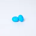 Sky blue 14mm abacus-shaped silicone beads for DIY jewelry and necklaces - Royal Blue