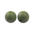 Matte olivgrüne 12mm Silikonperlen für DIY Armbänder und Schmuckherstellung - 137# Olivgrün