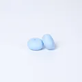 Two light blue 14mm food-grade silicone abacus beads for DIY jewelry making - 100pcs Pack / Light Blue