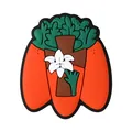 Easter carrot charm with cross and lily detail for DIY jewelry and pacifier chains - Carrot