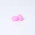 14mm pink food-grade silicone abacus beads for DIY necklace jewelry making - 100pcs Pack / Pink