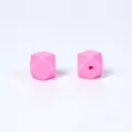 Perles en silicone rose 17mm hexagonales pour colliers bébé et attaches-tétines - 89# Rose Quartz