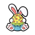 Easter bunny and cupcake silicone shoe charms for DIY jewelry accessories and crafts - Rabbit Ear