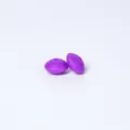 DIY 12mm lila Linsenförmige Silikonperlen für Ketten mit Mittelloch-Design - 130# Dai Zi