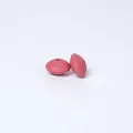Rosa Silikonperlen 12mm flache runde Abakusperlen für DIY-Halsketten Schmuck - Kastanienbraun