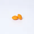 Flache runde 12mm orangefarbene Silikonperlen für die Herstellung von DIY-Schmuck - Mangogelb