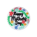Bunte florale Happy Mothers Day Silikonperle für DIY Schmuck und Schuhanhänger Zubehör - Rund Happy Mother's Day