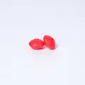 Flache runde 12mm Silikon-Abstandshalter in leuchtendem Rot für DIY-Halsketten - 131# Rot Karmesinrot Orange