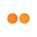Leuchtend orange 15mm runde Silikonperlen mit Bohrung für DIY Schmuckherstellung - 140# Fluoreszierendes Orange