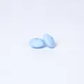 Zwei hellblaue 12mm Silikonlinsenperlen als DIY-Zubehör für handgefertigte Ketten - 86# Hellblau