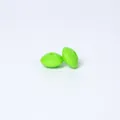 Flache ovale Silikonperlen 12mm in Neon-Grün für DIY-Schmuckherstellung und Halsketten - 119# Hellgrün