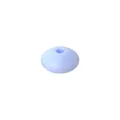 Hellblaue 12mm flache ovale Silikonperle für DIY-Halsketten und Schmuckherstellung - Himmelblau