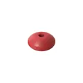 Flache runde 12mm rote Silikon-Abstandsperle mit mattem Finish für DIY-Halsketten - 12mm / Teekanne aus lila Ton