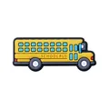 Cartoon yellow school bus silicone bead for DIY bracelets and charms with engraved text - School Bus