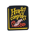 Abalorio de PVC para zapatos estilo gótico con texto Hurt Comfort e ilustración para zuecos - Estilo de Libro de Sanación