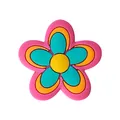 Pink and cyan layered silicone flower bead for DIY jewelry and shoe decoration - Rose Red Flower
