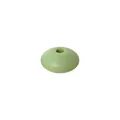 Hellgrüne 12mm flache ovale Silikon-Abstandsperle für DIY-Schmuckherstellung - 12mm / Orostachys-Grün