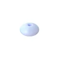 Hellblaue 12mm Silikonperle in Linsenform mit Mittelloch für DIY-Halsketten Design - Elegantes Blau