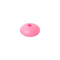 Flache runde 12mm Silikonperle in Rosa für DIY-Schmuckherstellung und Ketten - Rote Pflaumenblüte