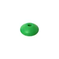 Grüne 12mm Silikon-Linsenperle für DIY-Halsketten in flacher runder Geometrie - Weihnachtsgrün
