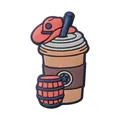 Siliconen koffiebeker schoenbedeltje met rode cowboyhoed en blauwe ster accent - Cowboyhoed Koffie