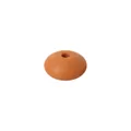 Orangebraune 12mm flache ovale Silikonperlen mit mattem Finish für DIY-Ketten - Goldsteingelb