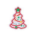 Kerstboom siliconen kraal voor DIY-ambachten met feestelijke rode en groene details - Witte Kerstboom