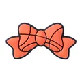 Perle en silicone en forme de nœud orange avec texture de basket pour dentition - Noeud Papillon Basketball