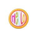 Perle ronde HELLO en silicone coloré pour anneaux de dentition et loisirs créatifs - Hello Rond