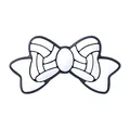 Charm de chaussure nœud noir et blanc classique en silicone de qualité alimentaire - Noeud Papillon Volleyball