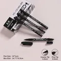 Dual-tip black marker pen set with 1.0mm and 0.5mm tips for drawing and sketching - Water-based Hongcheng / 10 Pieces/Pack / Black