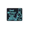 Funny toothpaste and toothbrush PVC charm with Good Morning text on black background - Toothpaste Squeezer