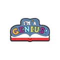 I'm a Genius inspirational book design silicone shoe charm for clogs and accessories - I'm A Genius Book Style