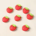 Perles en silicone fraise pour bijoux de dentition en couleurs vives rouge et verte - Fraise