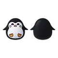 Cuentas de pingüino de silicona DIY con cara sonriente y parte trasera lisa - Cuenta de Pingüino 3D