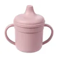 Pink food-grade silicone baby sippy cup with dual handles and spill-proof lid - Pale Pink Sippy Cup