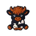 Creative highland cow silicone bead for DIY crafts featuring cute cartoon animal design - Brownish Yellow Style