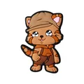 Cuentas de silicona de gato naranja con mono marrón para accesorios de bolígrafos DIY - Gato de Color Camello