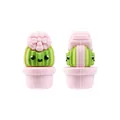 Cuentas de cactus 3D de silicona con macetas rosas y caras sonrientes para manualidades - Maceta de cactus 3D