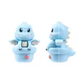 Cuenta de silicona de dragón azul claro para manualidades DIY, vista frontal y lateral - Maceta de dragón volador 3D