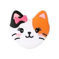 Pink heart and calico cat silicone bead for DIY jewelry and shoe charm accessories - Heart Cat